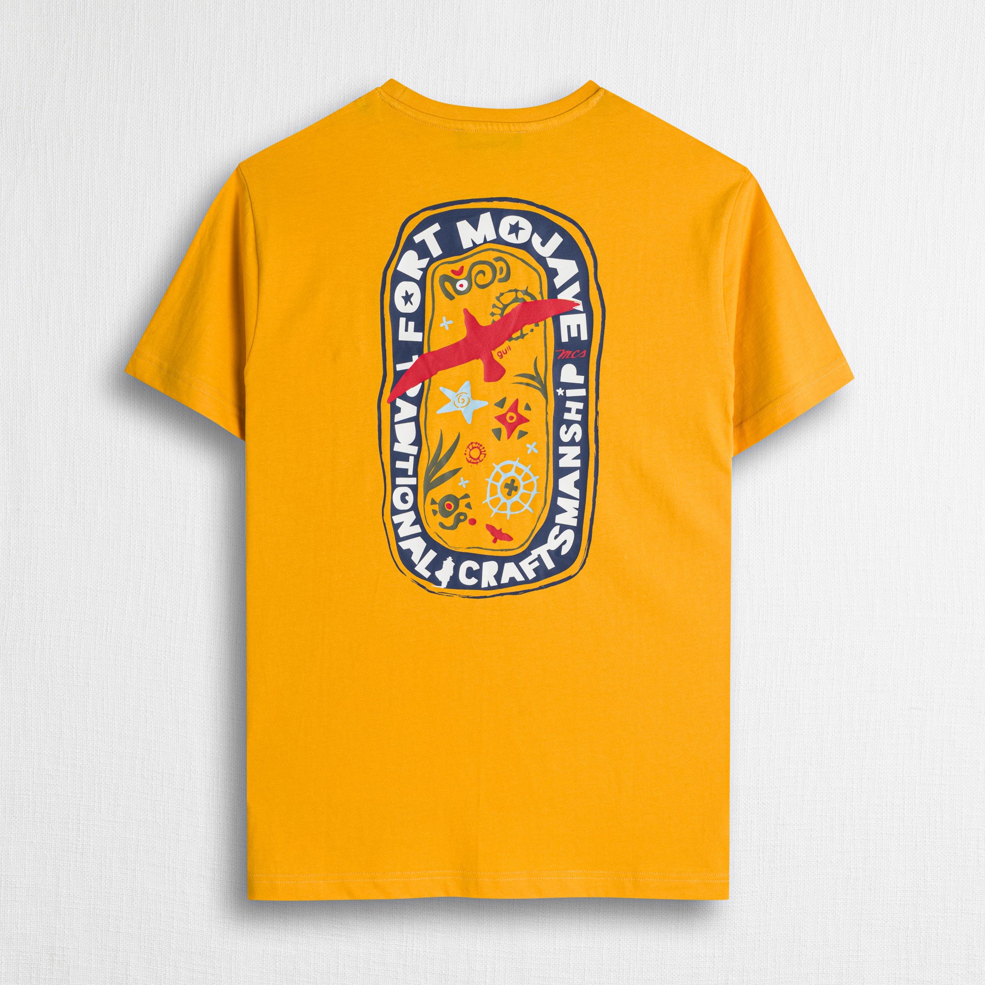 T-shirt 100% cotone con stampa fronte retro - Gold Yellow