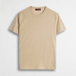 T-shirt 100% cotone mercerizzato con logo ricamato - Khaky