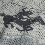 Maglione Jacquard Heritage Western dettaglio - Grey Melange