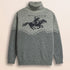 Maglione Jacquard Heritage Western fronte - Grey Melange