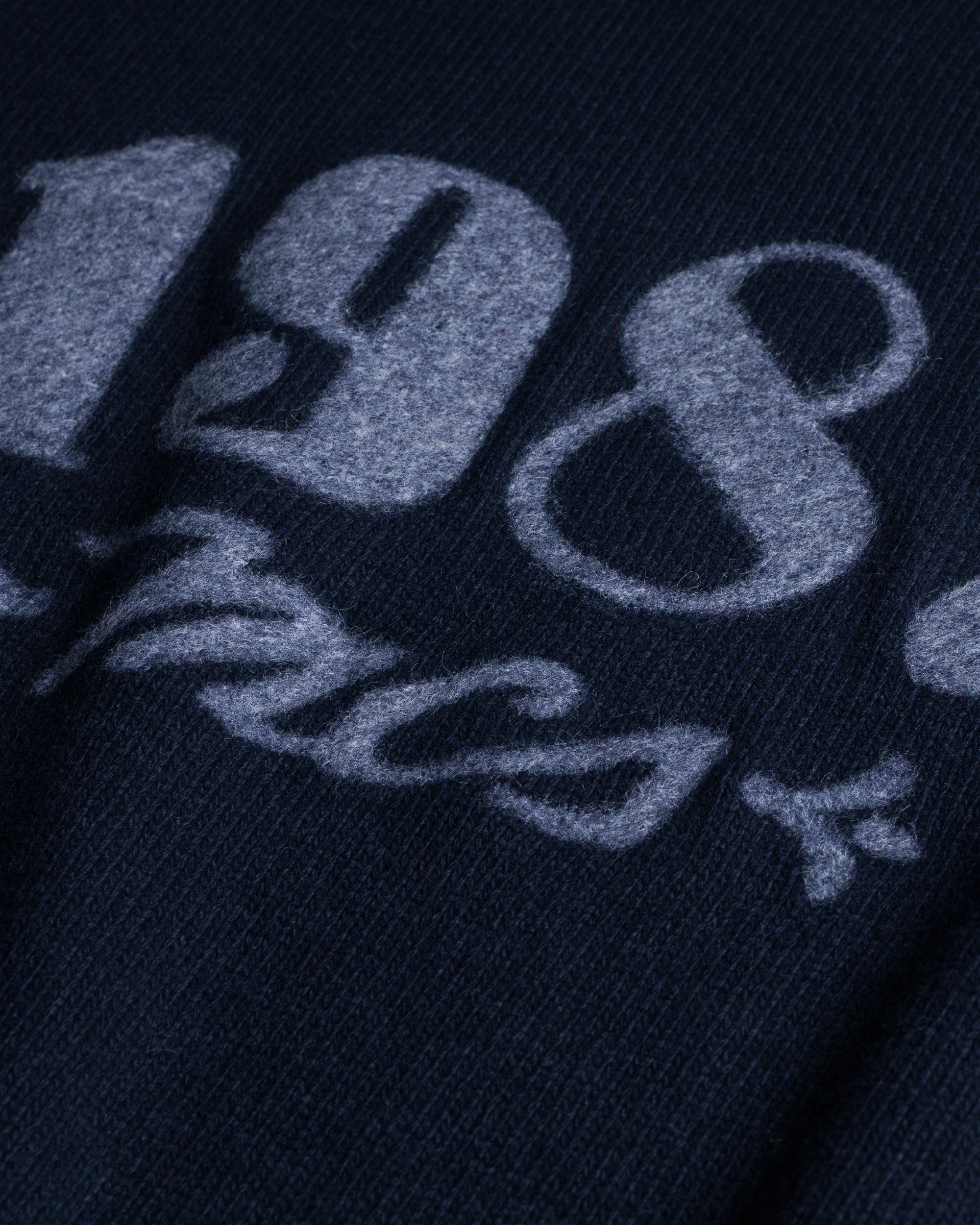 Maglione Girocollo con Logo 1987 dettaglio - Blu Navy
