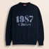 Maglione Girocollo con Logo 1987 fronte - Blu Navy