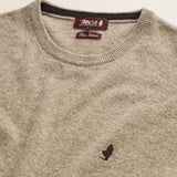 Maglia Girocollo in Lambswool  dettaglio - Sand