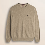 Maglia Girocollo in Lambswool  fronte - Sand