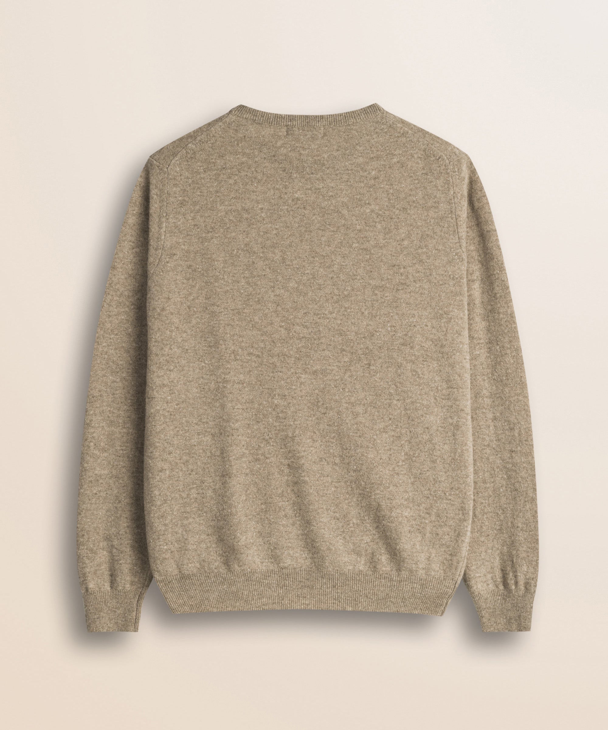 Maglia Girocollo in Lambswool  retro - Sand