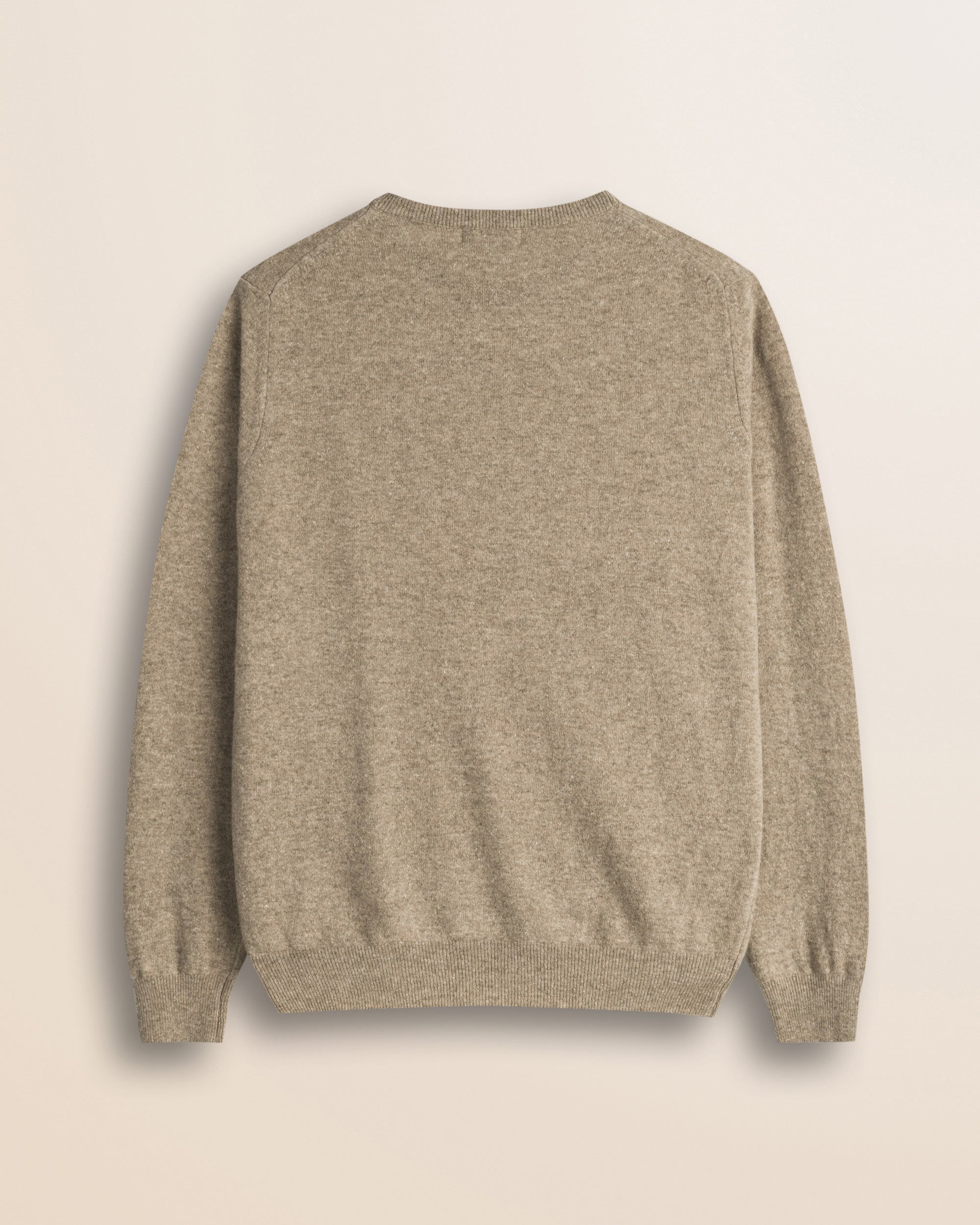 Maglia Girocollo in Lambswool  retro - Sand