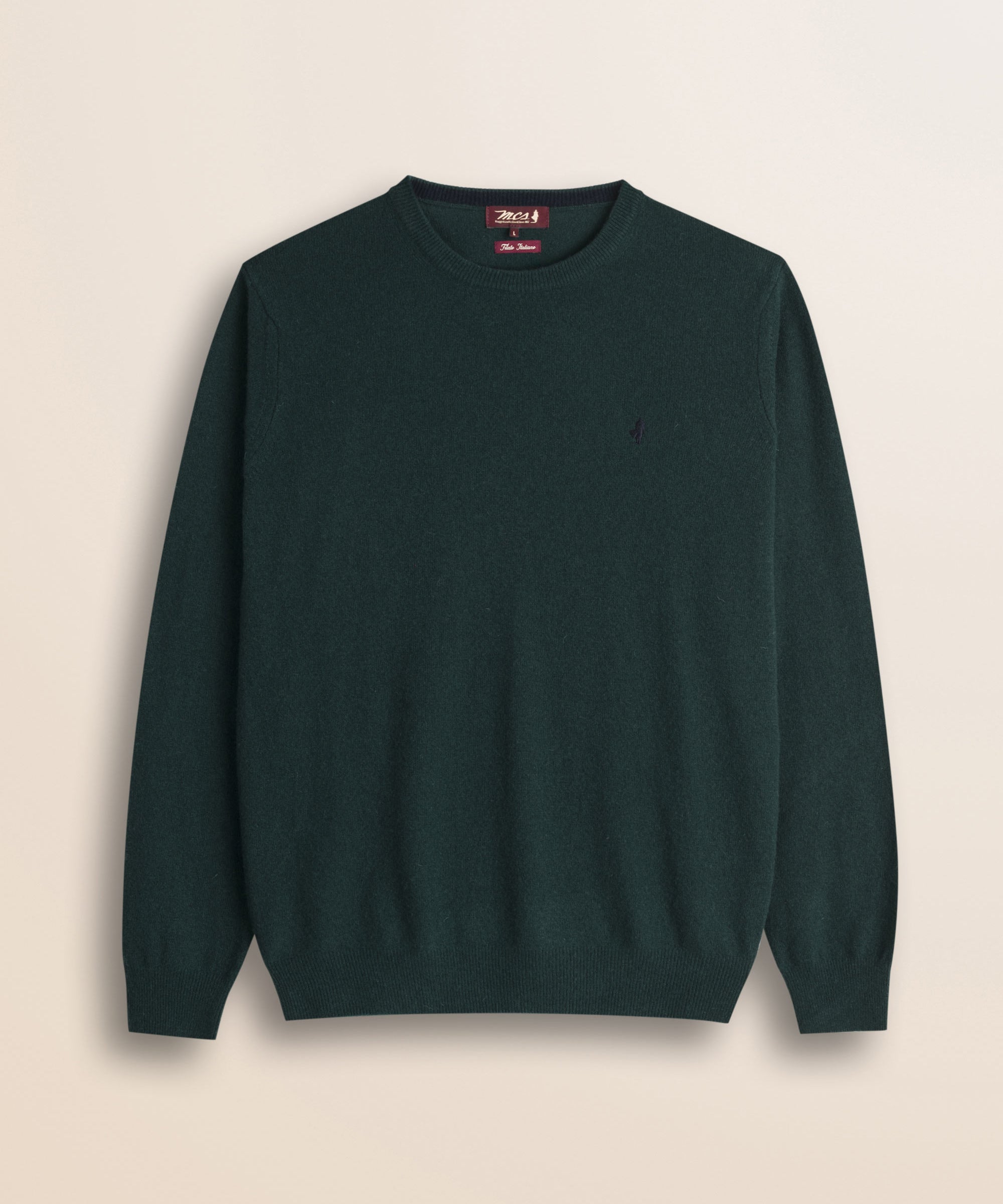 Maglia Girocollo in Lambswool  fronte - Ponderosa Pine