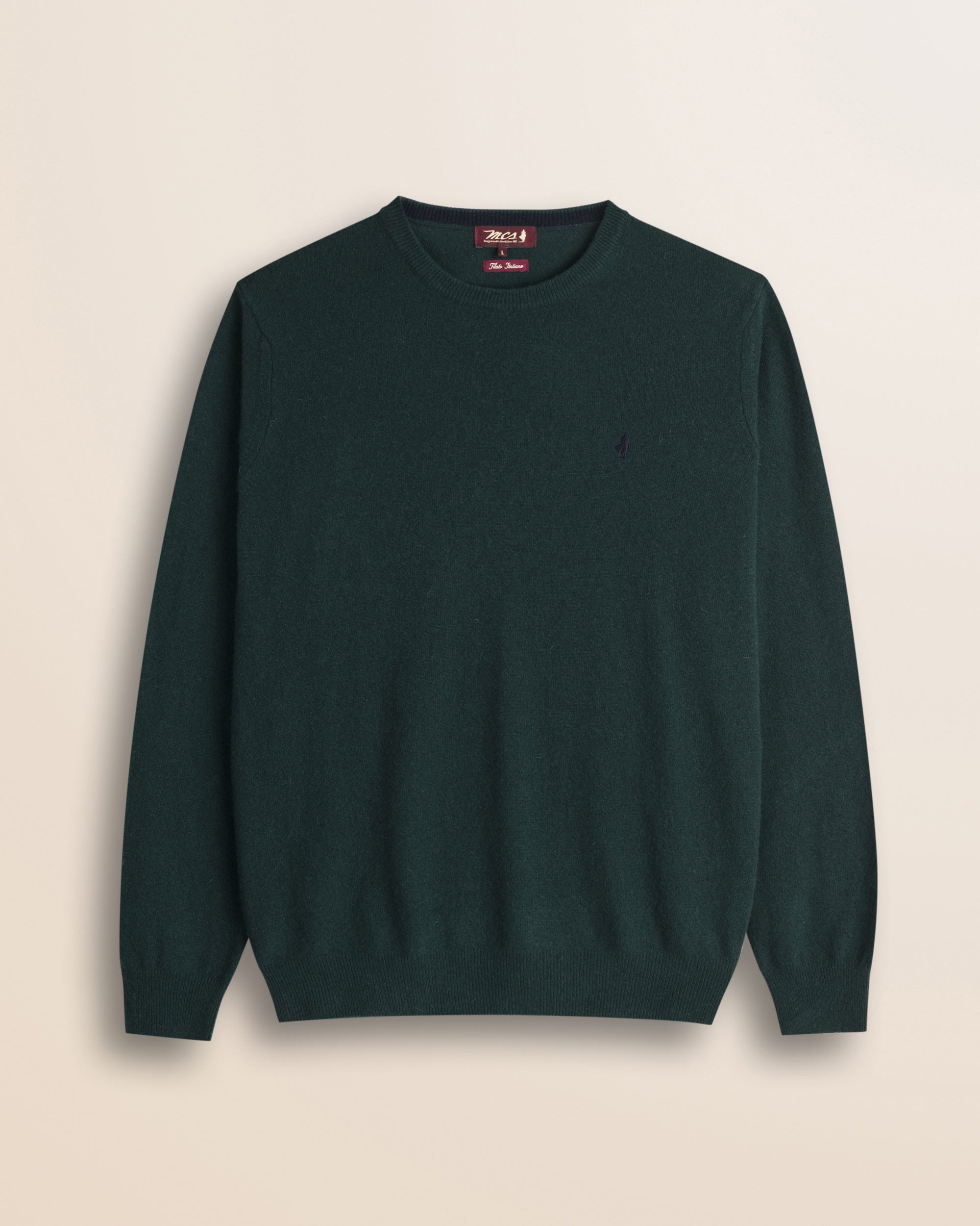 Maglia Girocollo in Lambswool  fronte - Ponderosa Pine