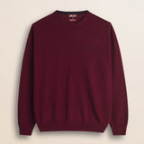 Maglia Girocollo in Lambswool  fronte - Burgundy