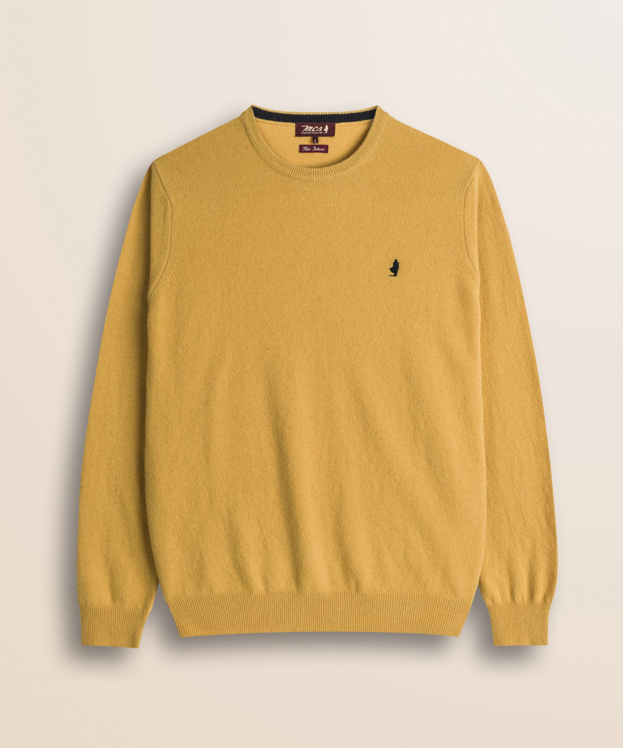 Maglia Girocollo in Lambswool  fronte - Chai Tea