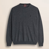 Maglia Girocollo in Lambswool  fronte - Grey