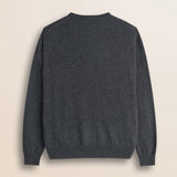 Maglia Girocollo in Lambswool  retro - Grey