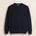 Maglia Girocollo in Lambswool  fronte - Navy Blue