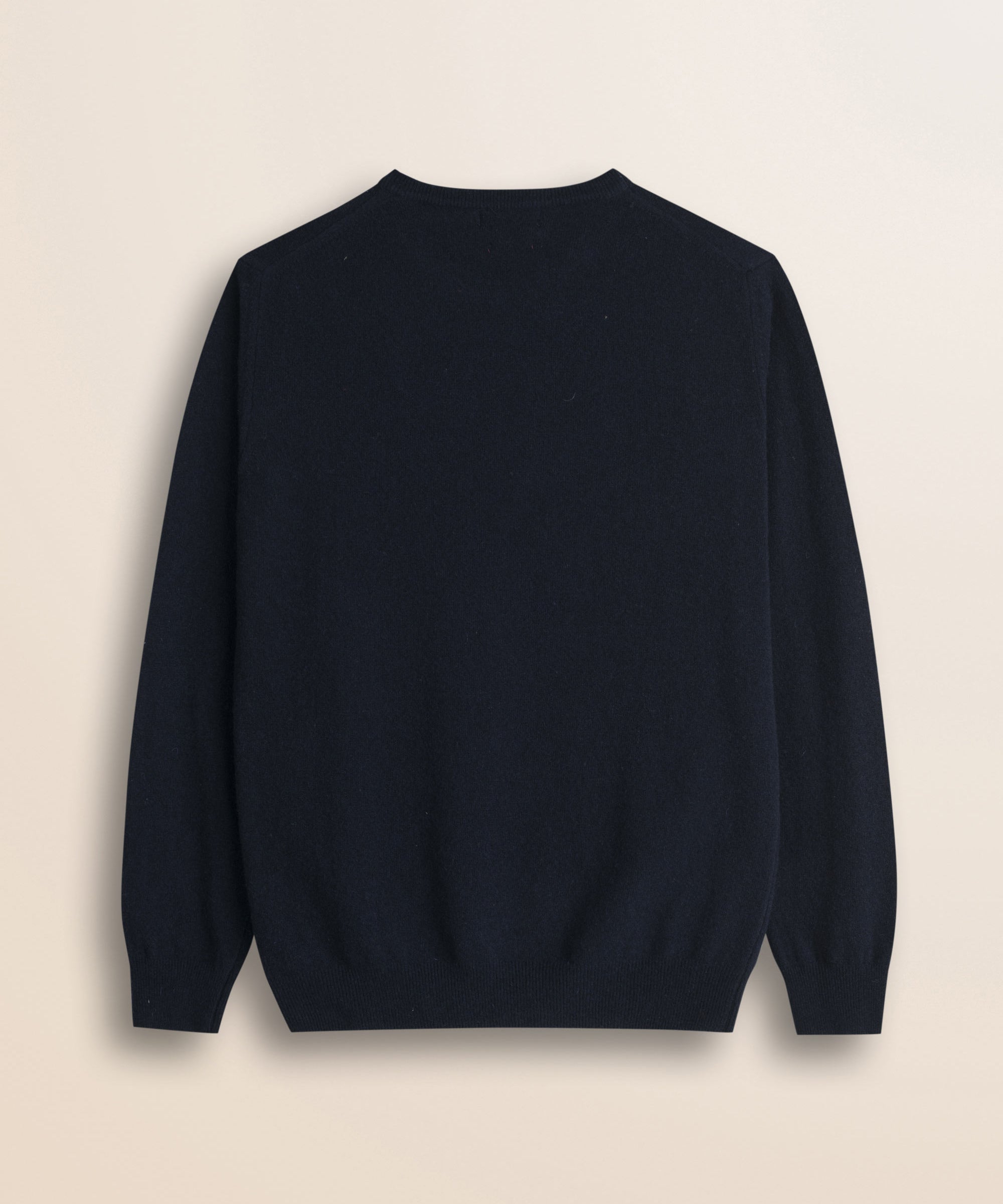 Maglia Girocollo in Lambswool  retro - Navy Blue