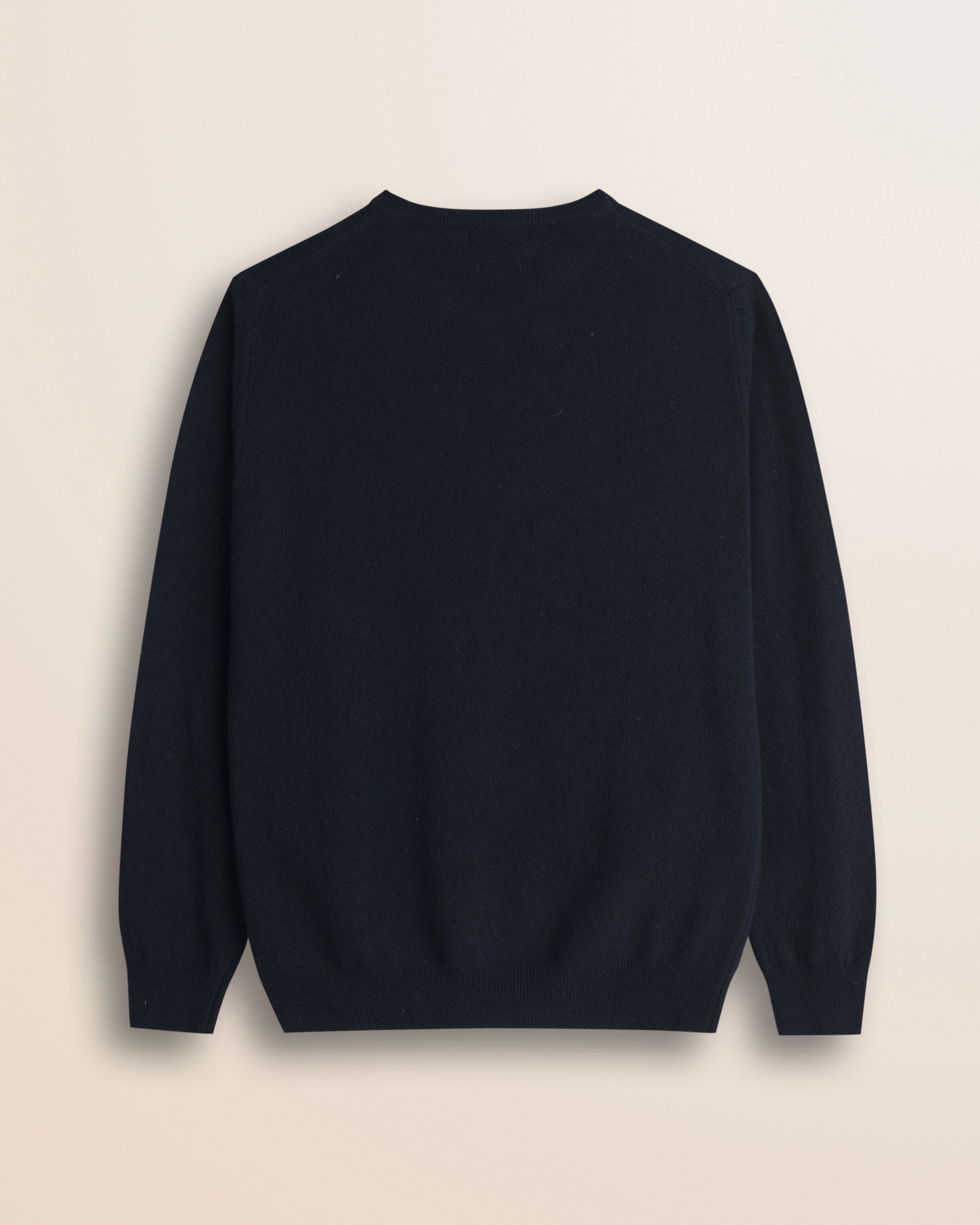 Maglia Girocollo in Lambswool  retro - Navy Blue