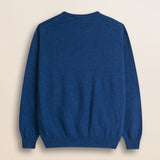Maglia Girocollo in Lambswool  retro - Medium Blue