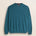 Maglia Girocollo in Lambswool  fronte - Atlantic Deep