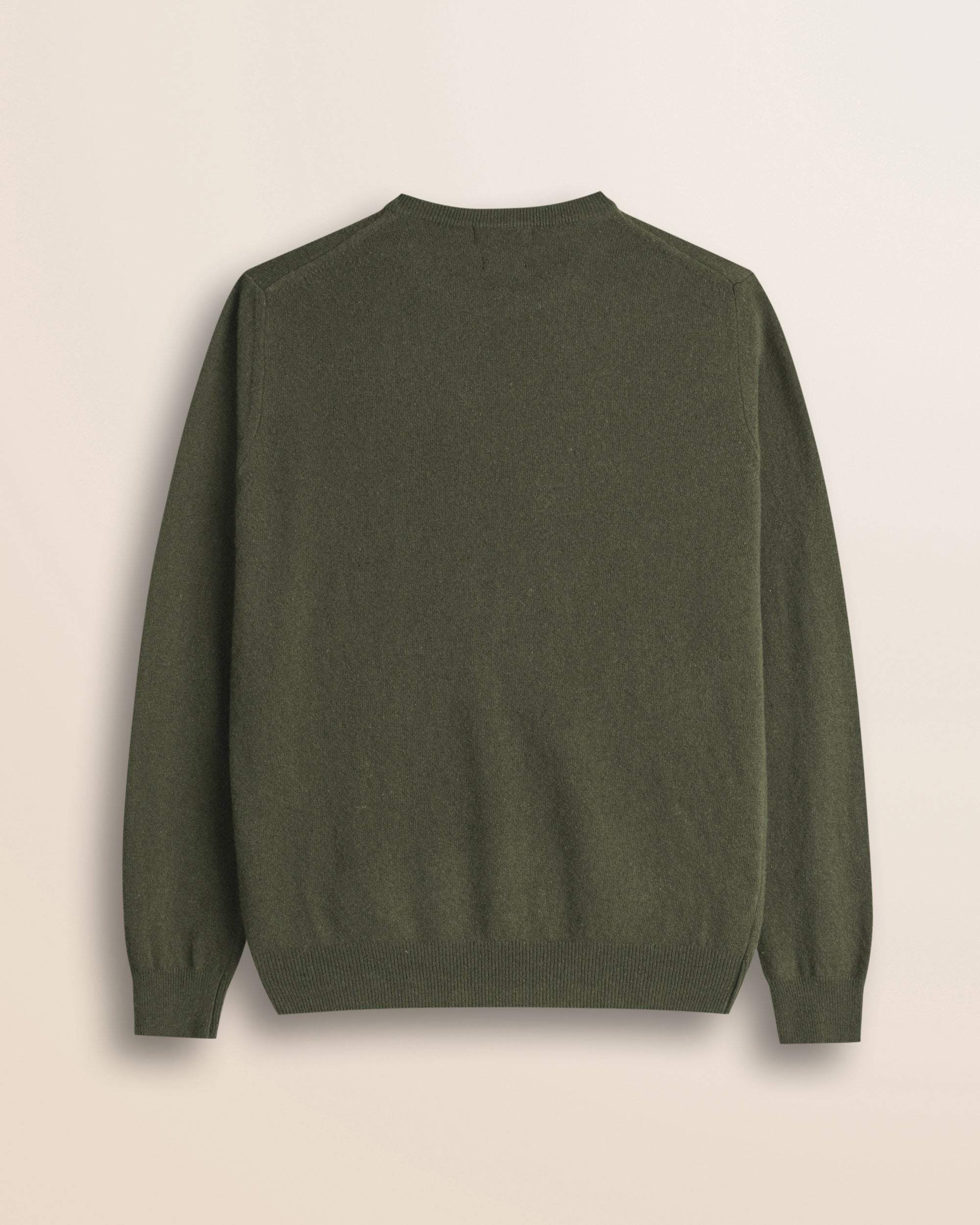 Maglia Girocollo in Lambswool  retro - Olive Night