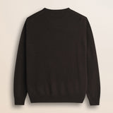 Maglia Girocollo in Lambswool  retro - Chocolate