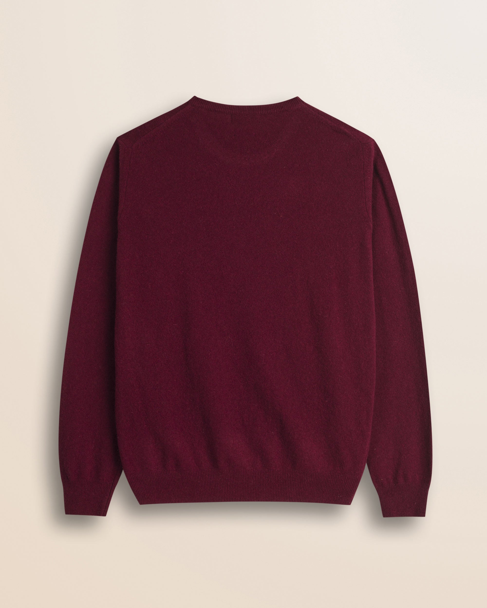 Maglia Scollo a V in Lambswool  retro - Burgundy