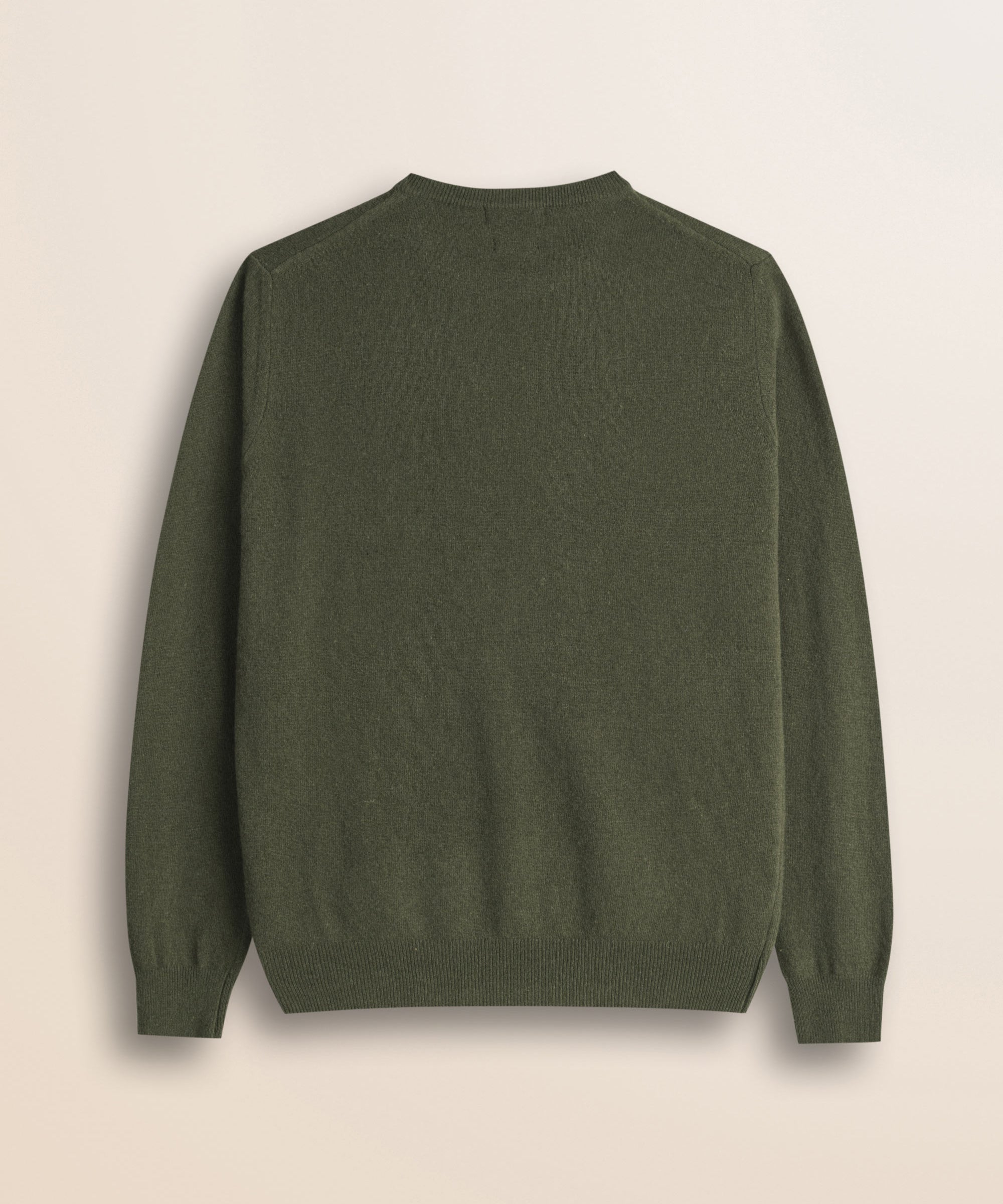 Maglia Scollo a V in Lambswool  retro - Olive Night