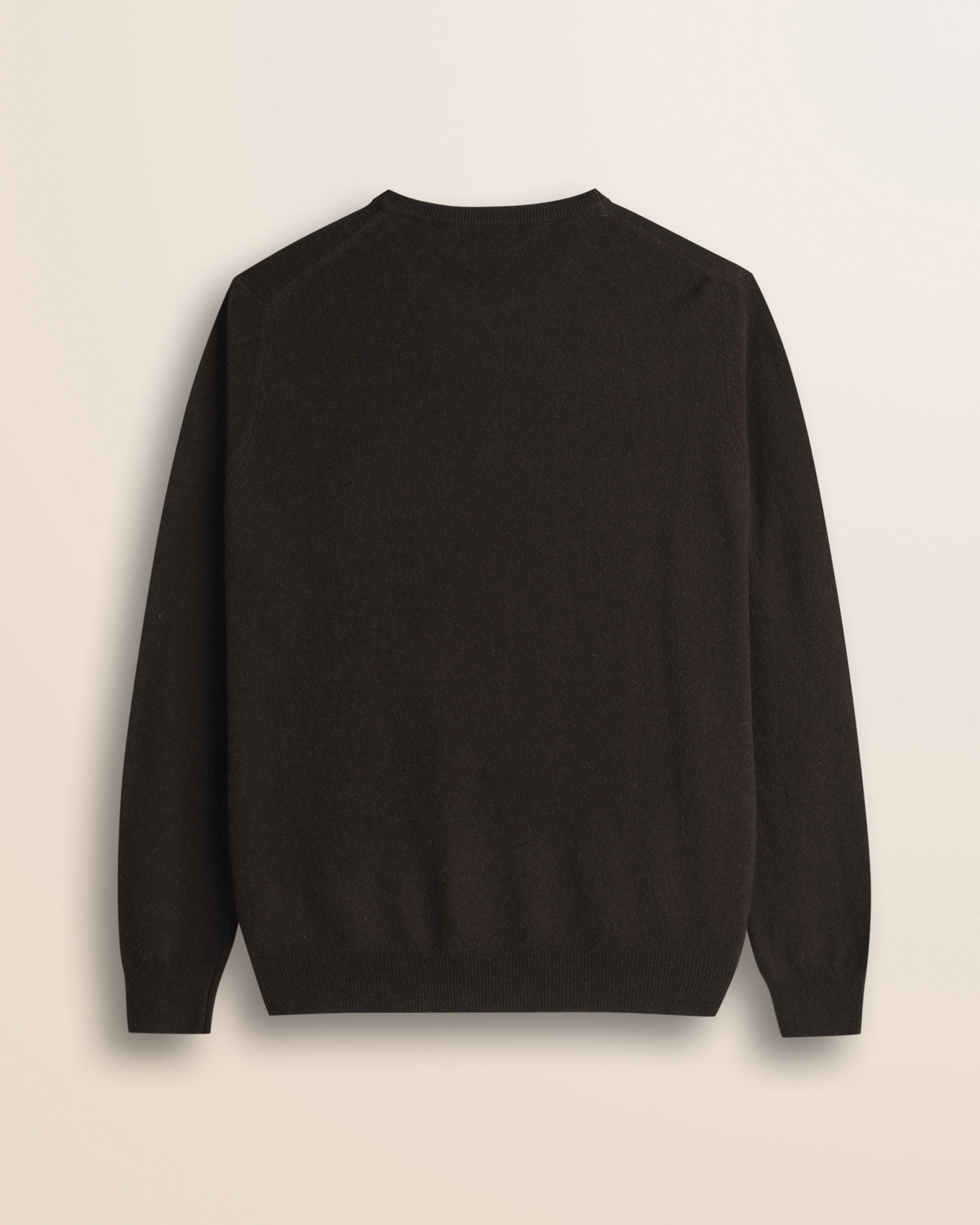 Maglia Scollo a V in Lambswool  retro - Chocolate