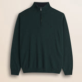 Maglia Mezza Zip in Lambswool  fronte - Ponderosa Pine