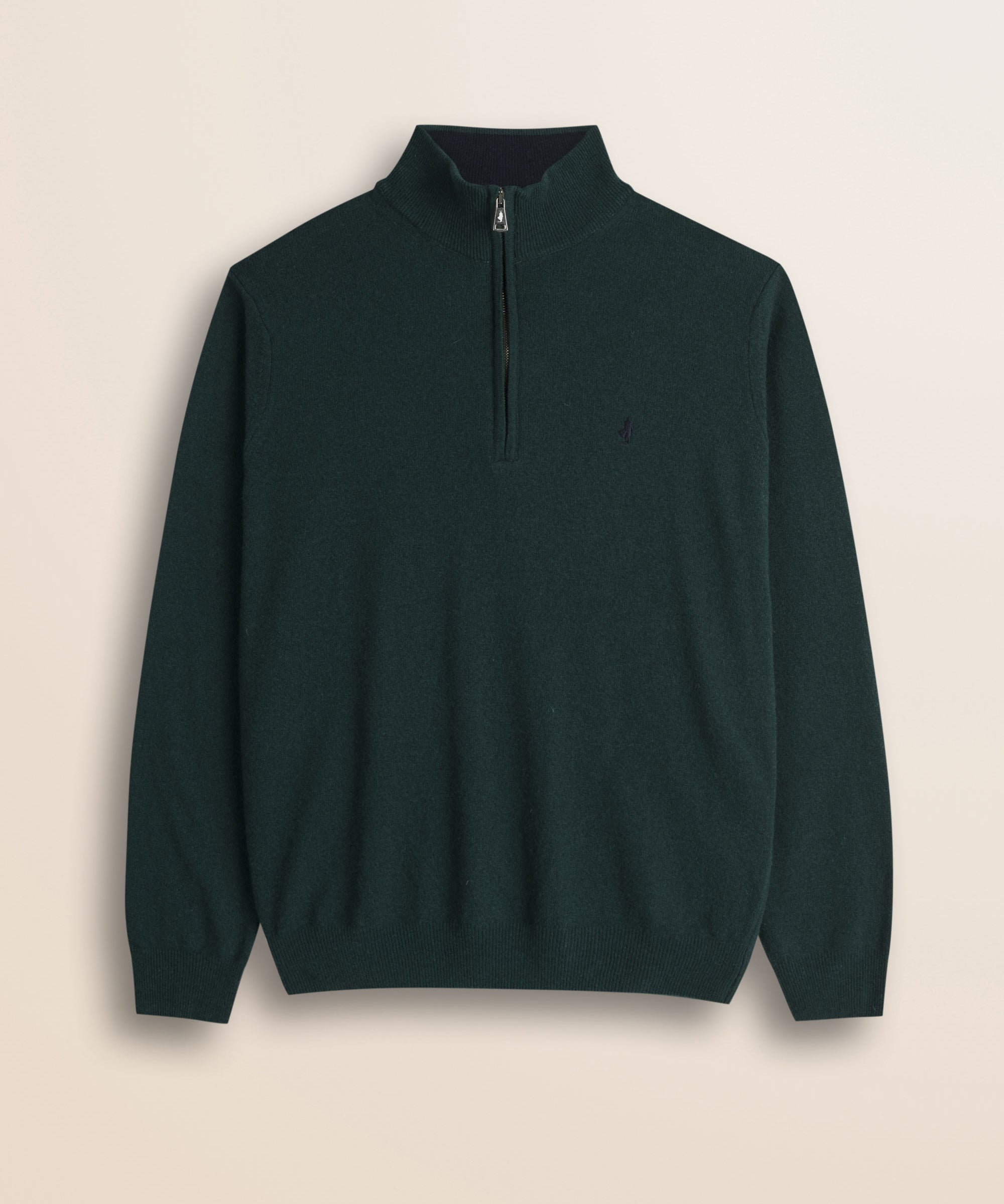 Maglia Mezza Zip in Lambswool  fronte - Ponderosa Pine