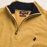 Maglia Mezza Zip in Lambswool  dettaglio - Chai Tea