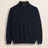 Maglia Mezza Zip in Lambswool  fronte - Navy Blue