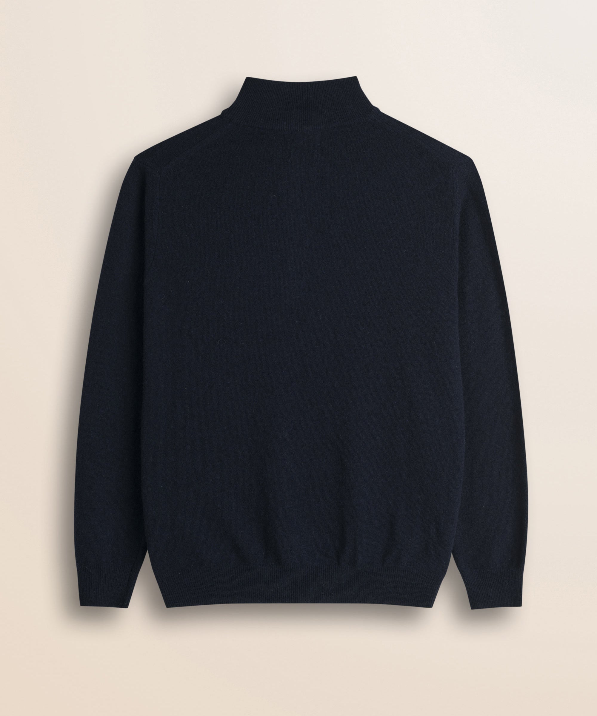 Maglia Mezza Zip in Lambswool  retro - Navy Blue