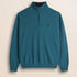 Maglia Mezza Zip in Lambswool  fronte - Atlantic Deep