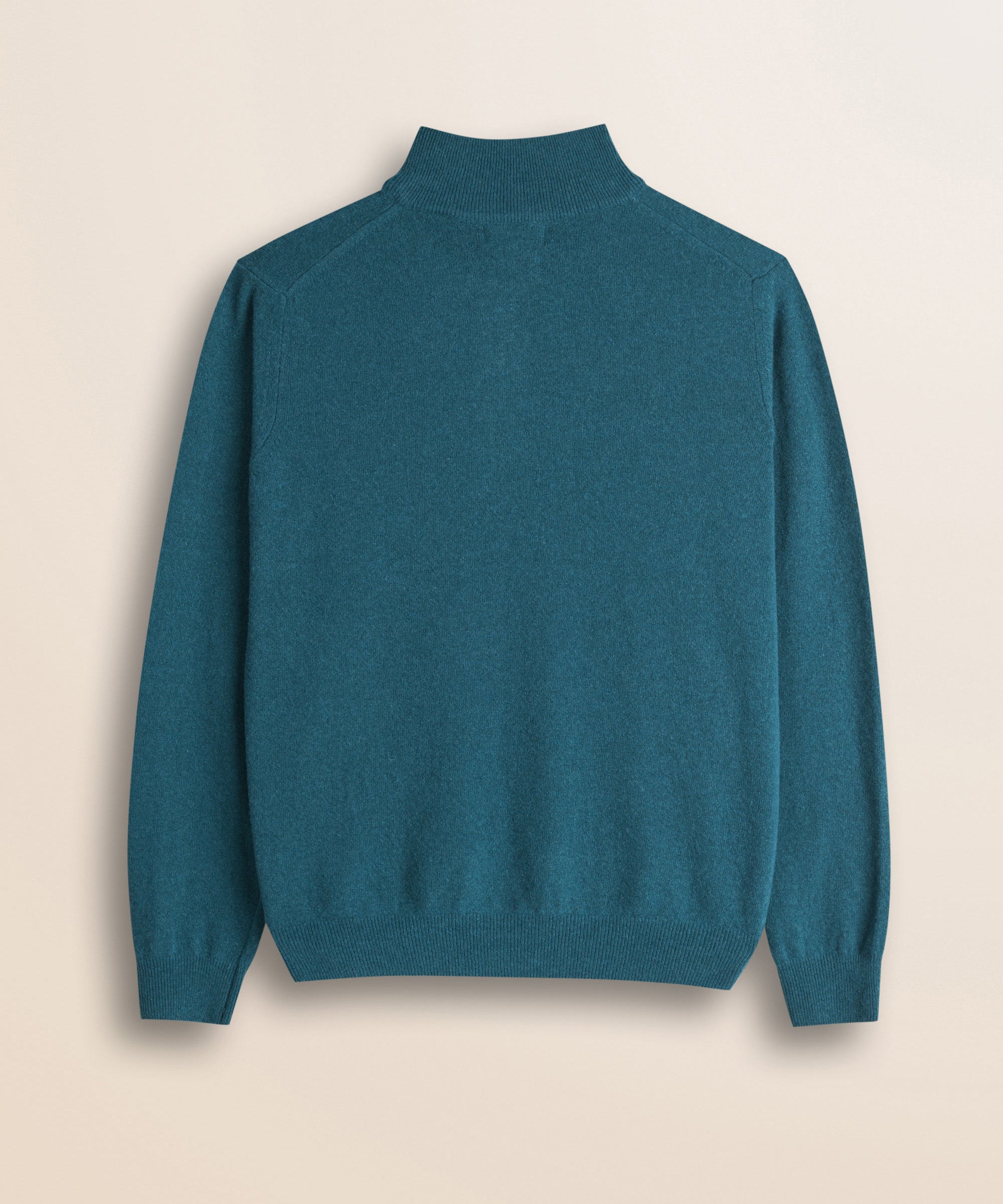 Maglia Mezza Zip in Lambswool  retro - Atlantic Deep