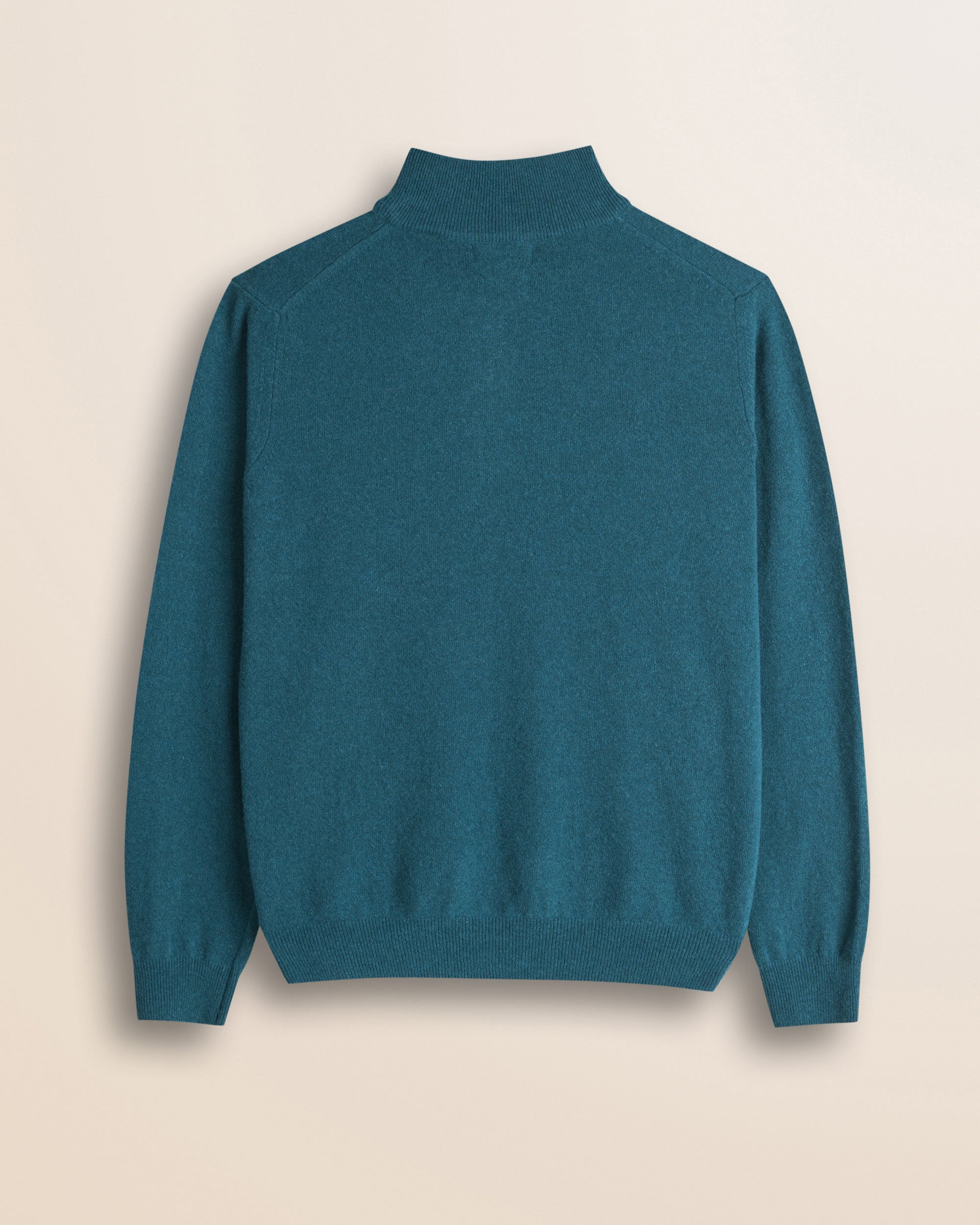 Maglia Mezza Zip in Lambswool  retro - Atlantic Deep