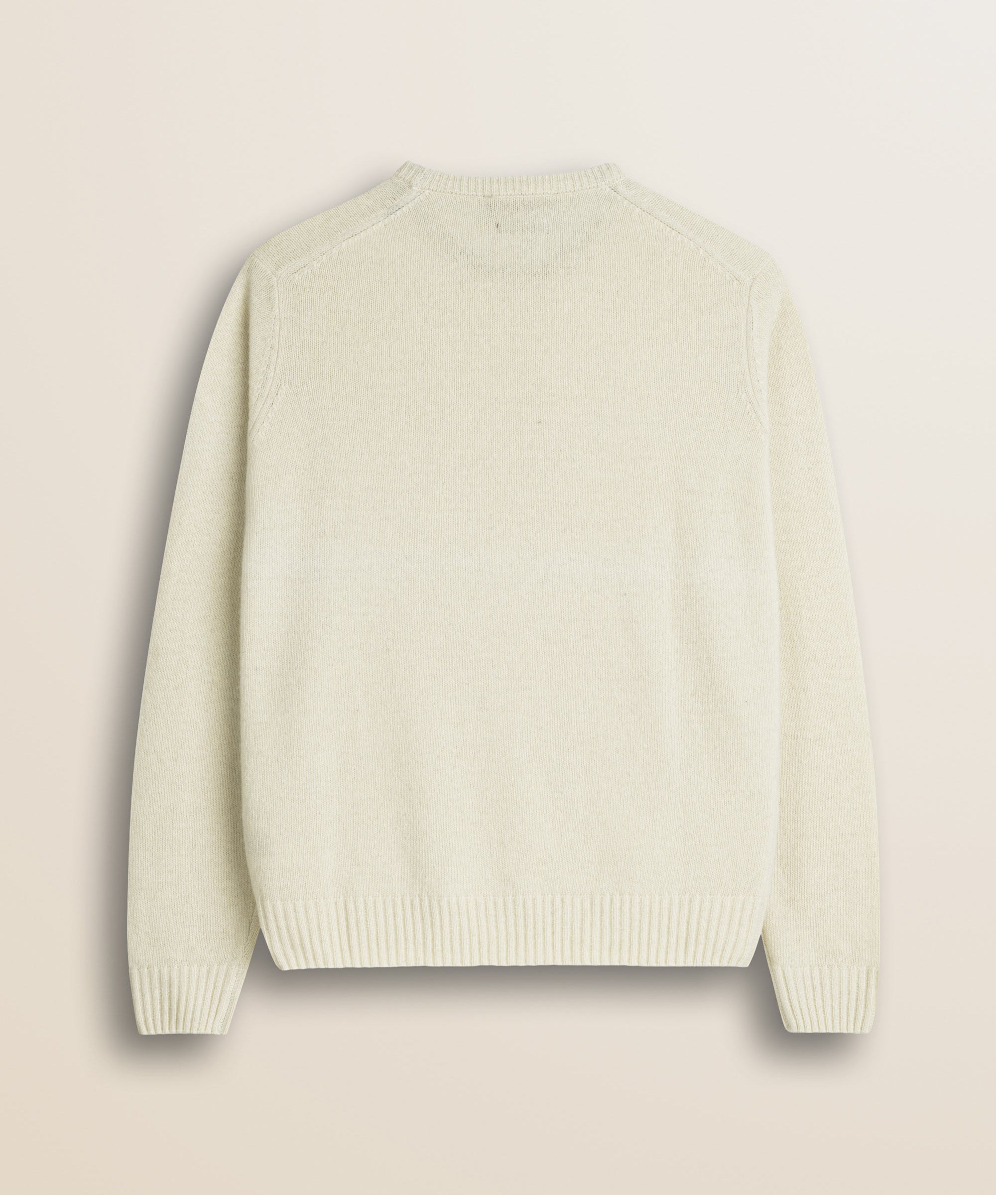 Maglione Girocollo in Lambswool  retro - Gardenia