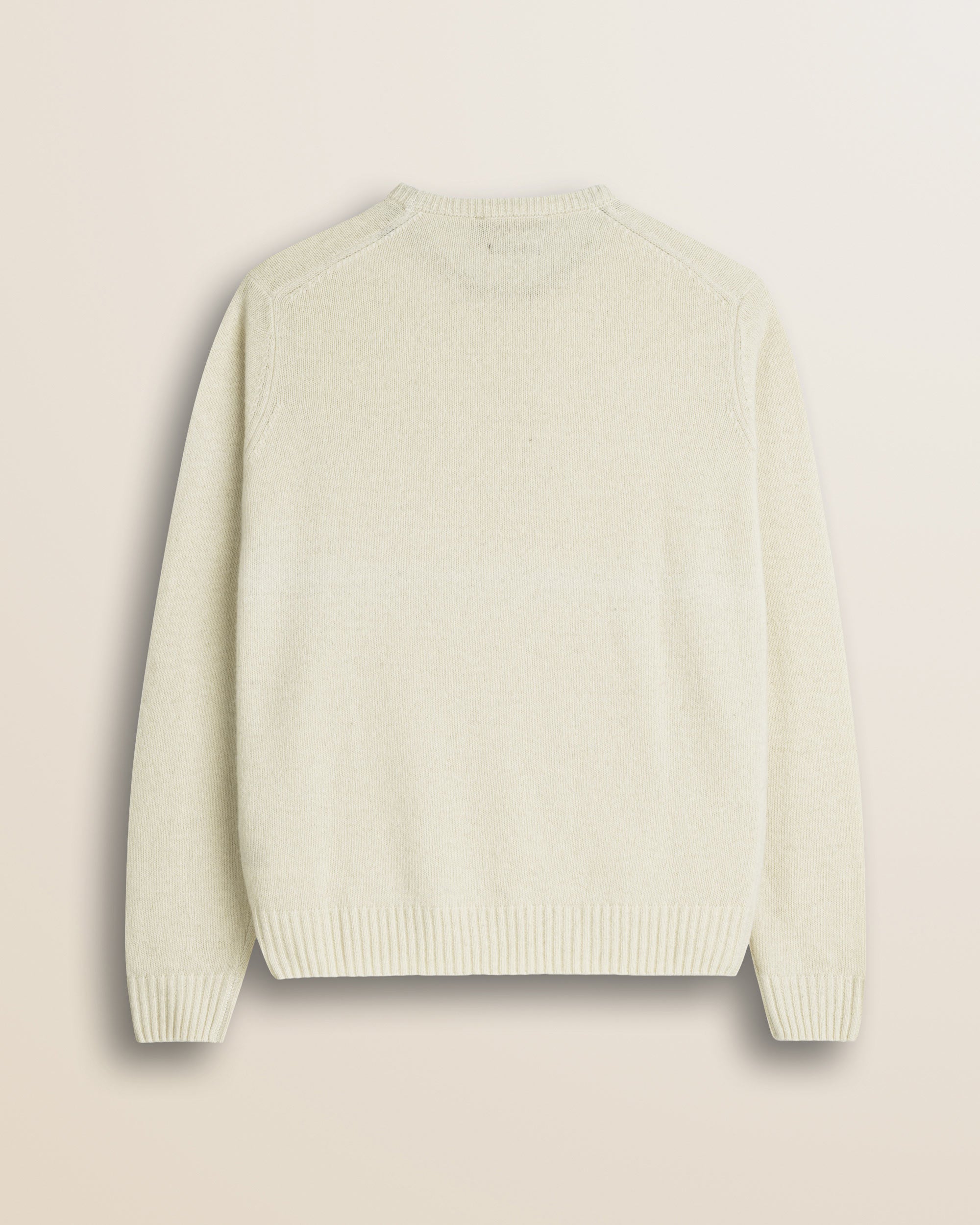 Maglione Girocollo in Lambswool  retro - Gardenia