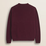 Maglione Girocollo in Lambswool  retro - Burgundy