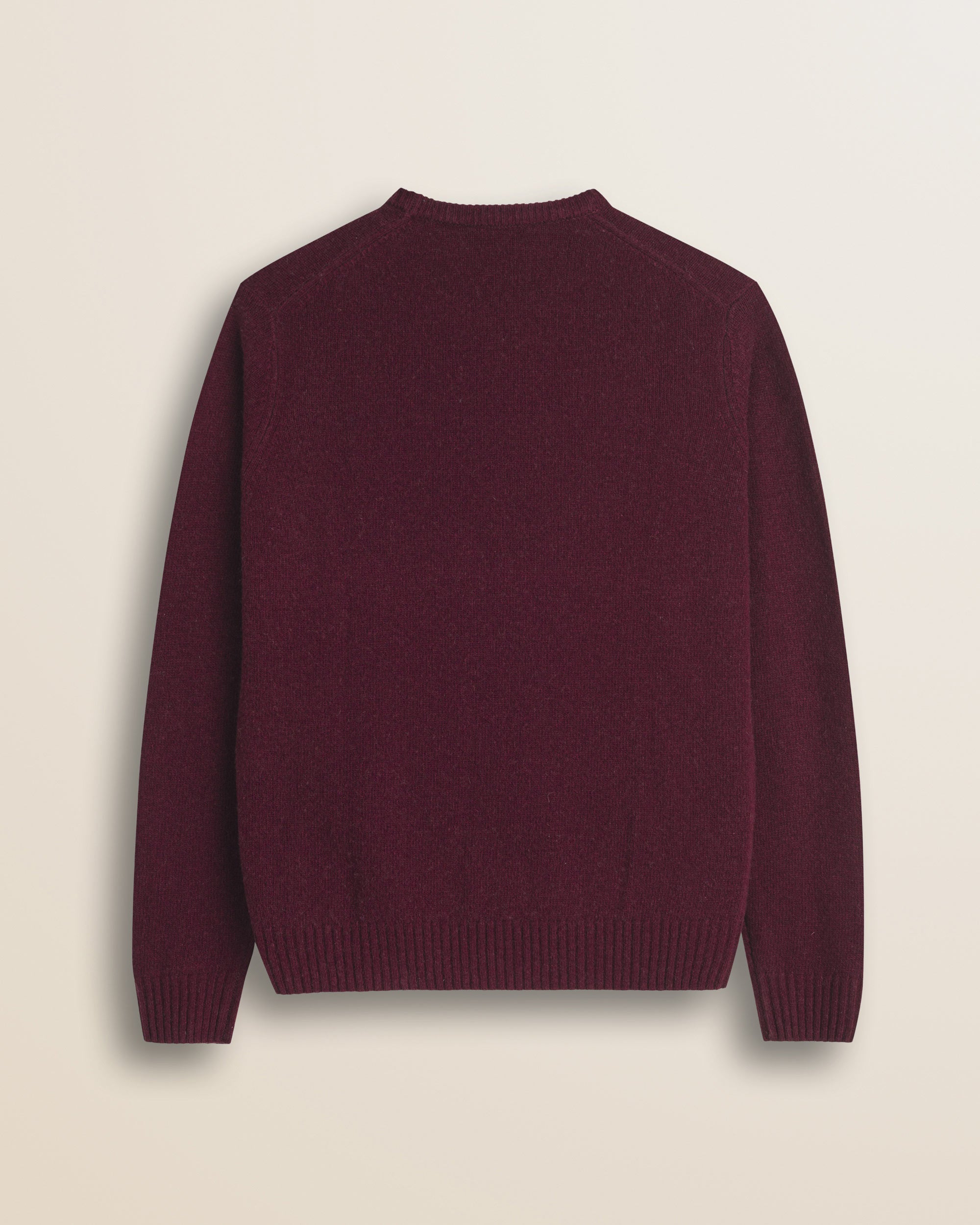Maglione Girocollo in Lambswool  retro - Burgundy