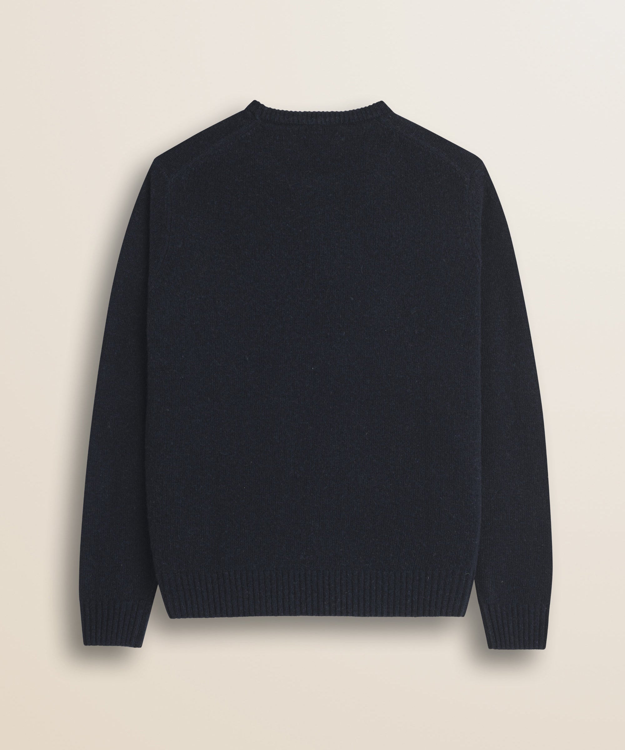 Maglione Girocollo in Lambswool  retro - Navy Blue