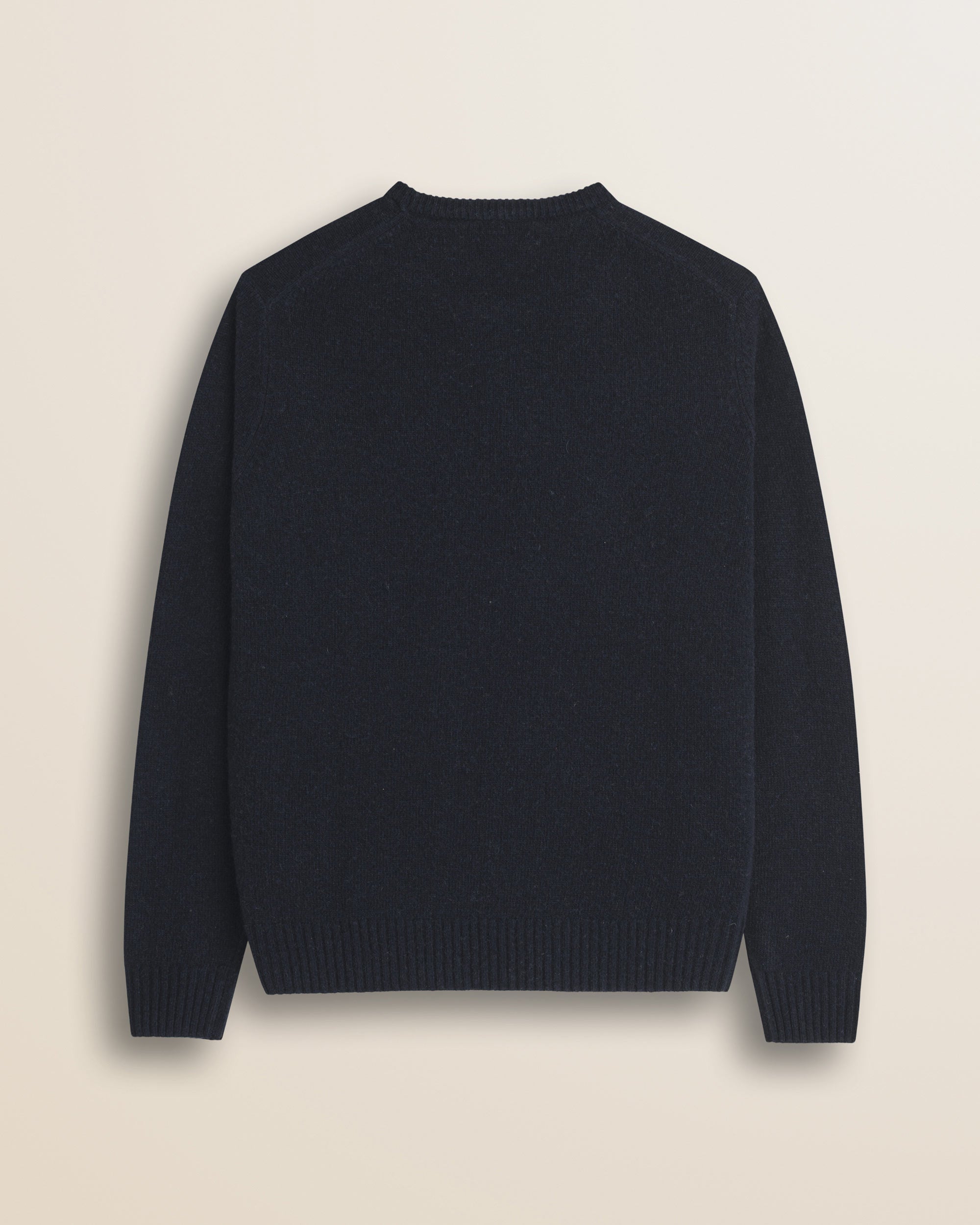 Maglione Girocollo in Lambswool  retro - Navy Blue