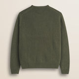 Maglione Girocollo in Lambswool  retro - Olive Night