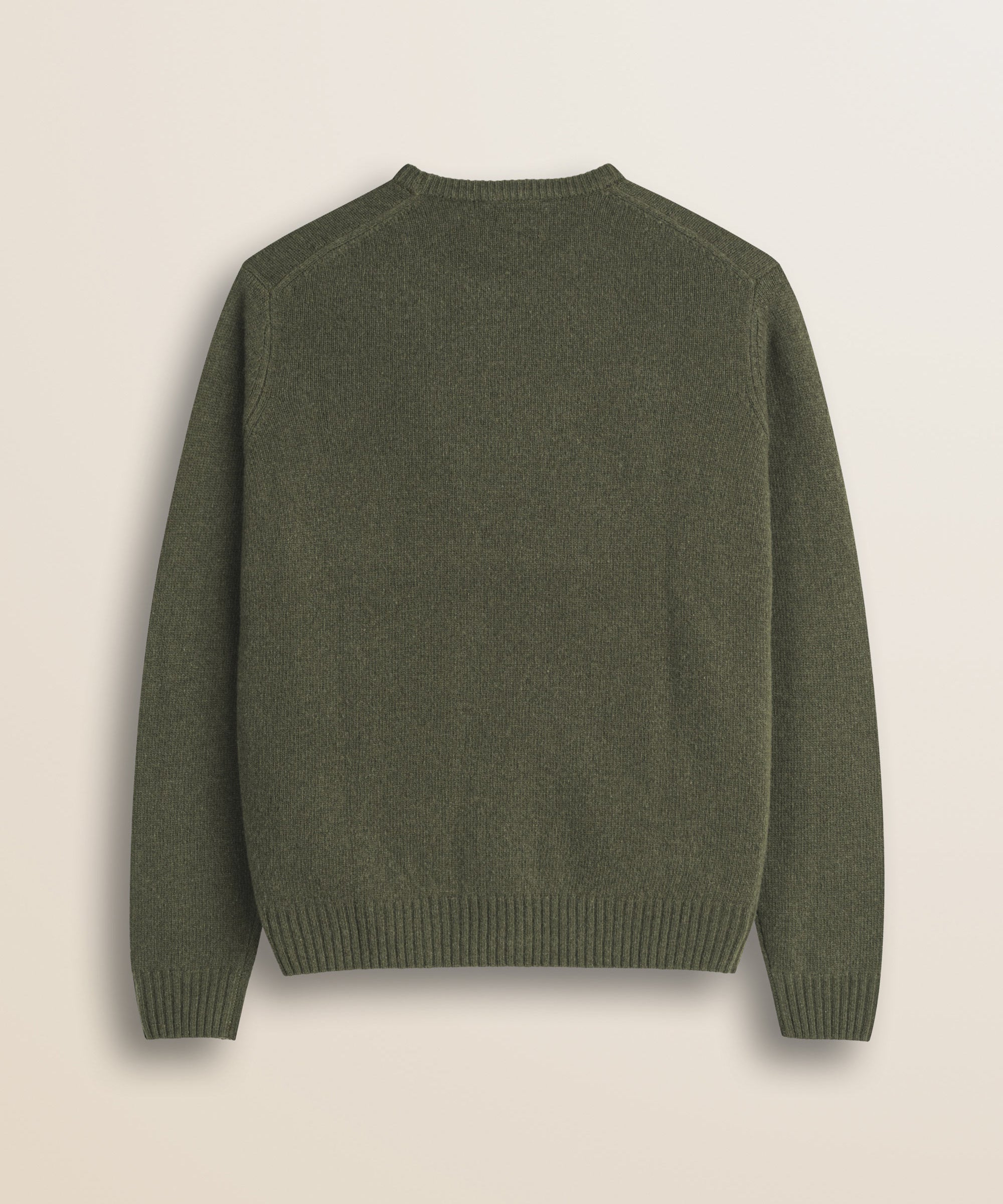 Maglione Girocollo in Lambswool  retro - Olive Night