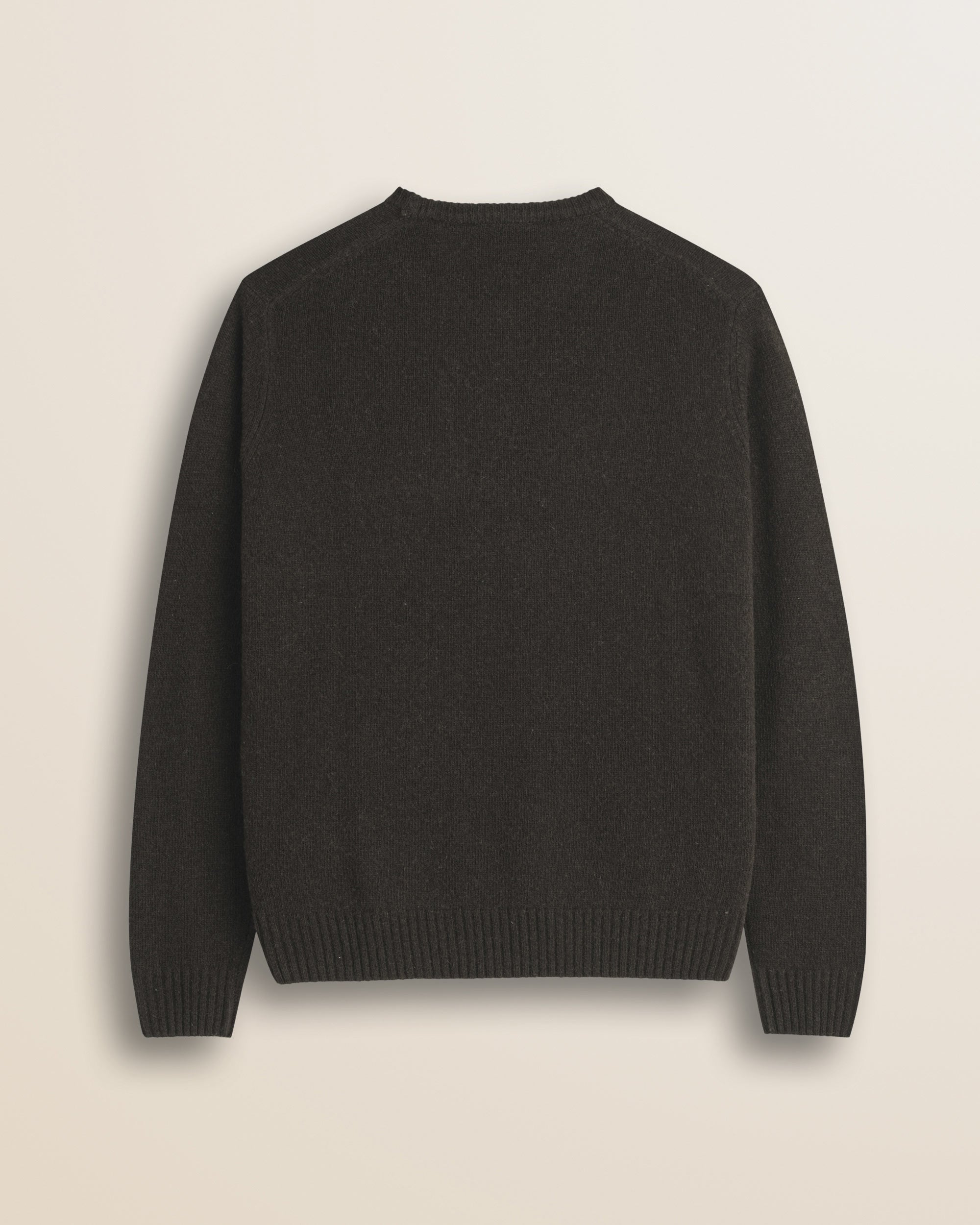 Maglione Girocollo in Lambswool  retro - Chocolate