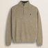 Maglione Mezza Zip in Lambswool  fronte - Sand