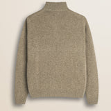 Maglione Mezza Zip in Lambswool  retro - Sand