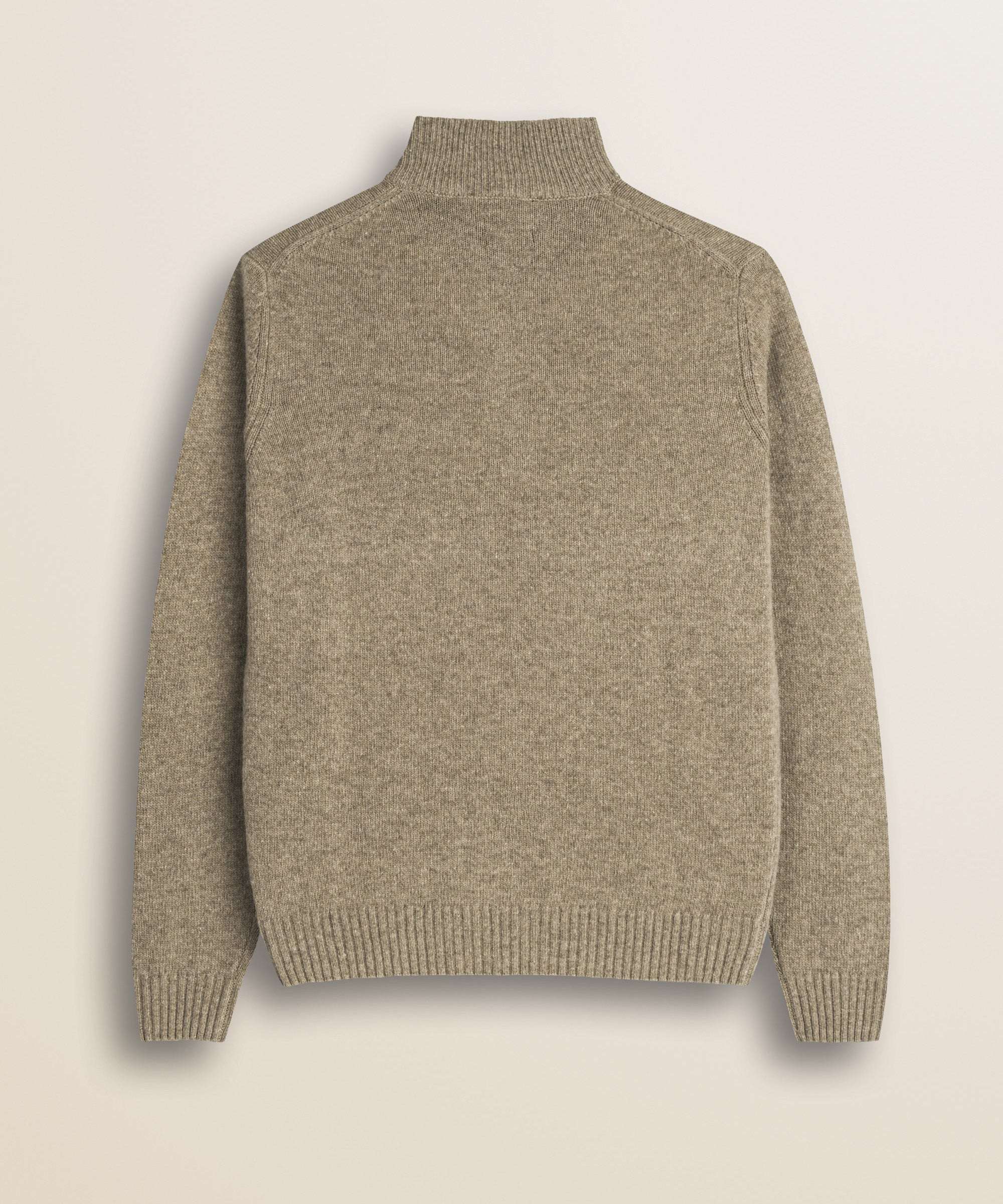 Maglione Mezza Zip in Lambswool  retro - Sand