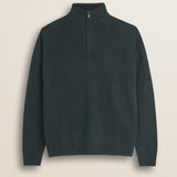 Maglione Mezza Zip in Lambswool  fronte - Ponderosa Pine