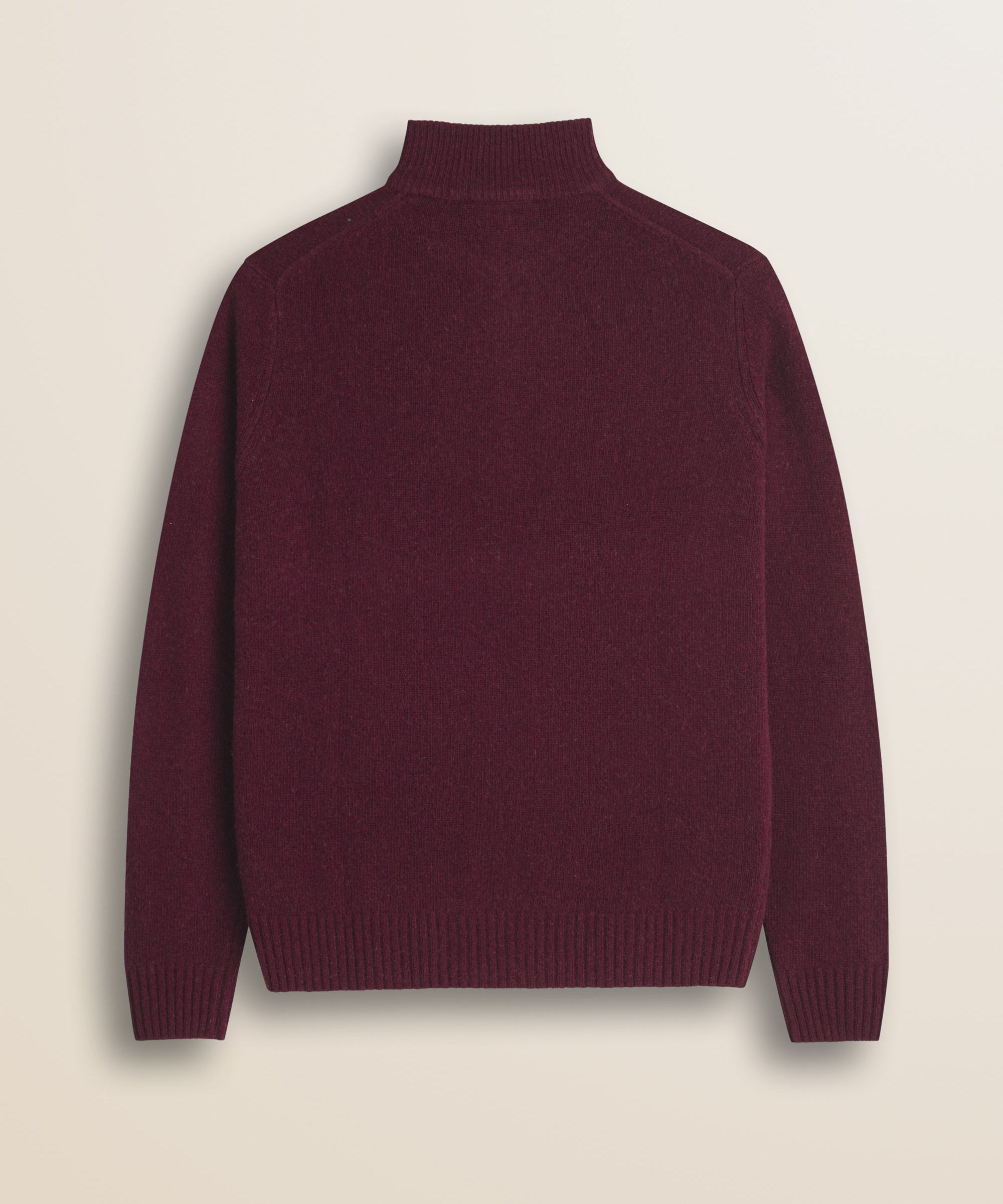 Maglione Mezza Zip in Lambswool  retro - Burgundy