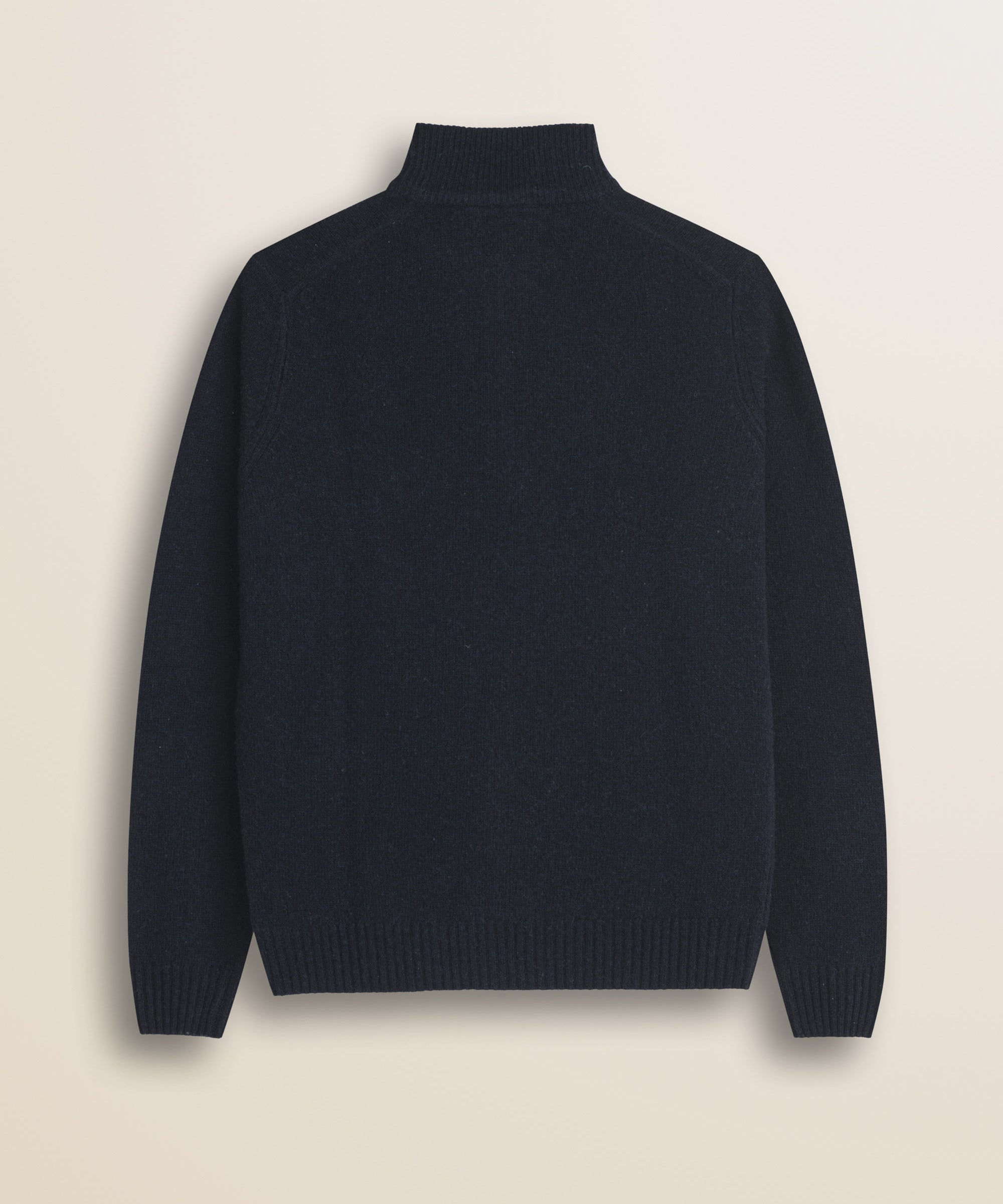 Maglione Mezza Zip in Lambswool  retro - Navy Blue