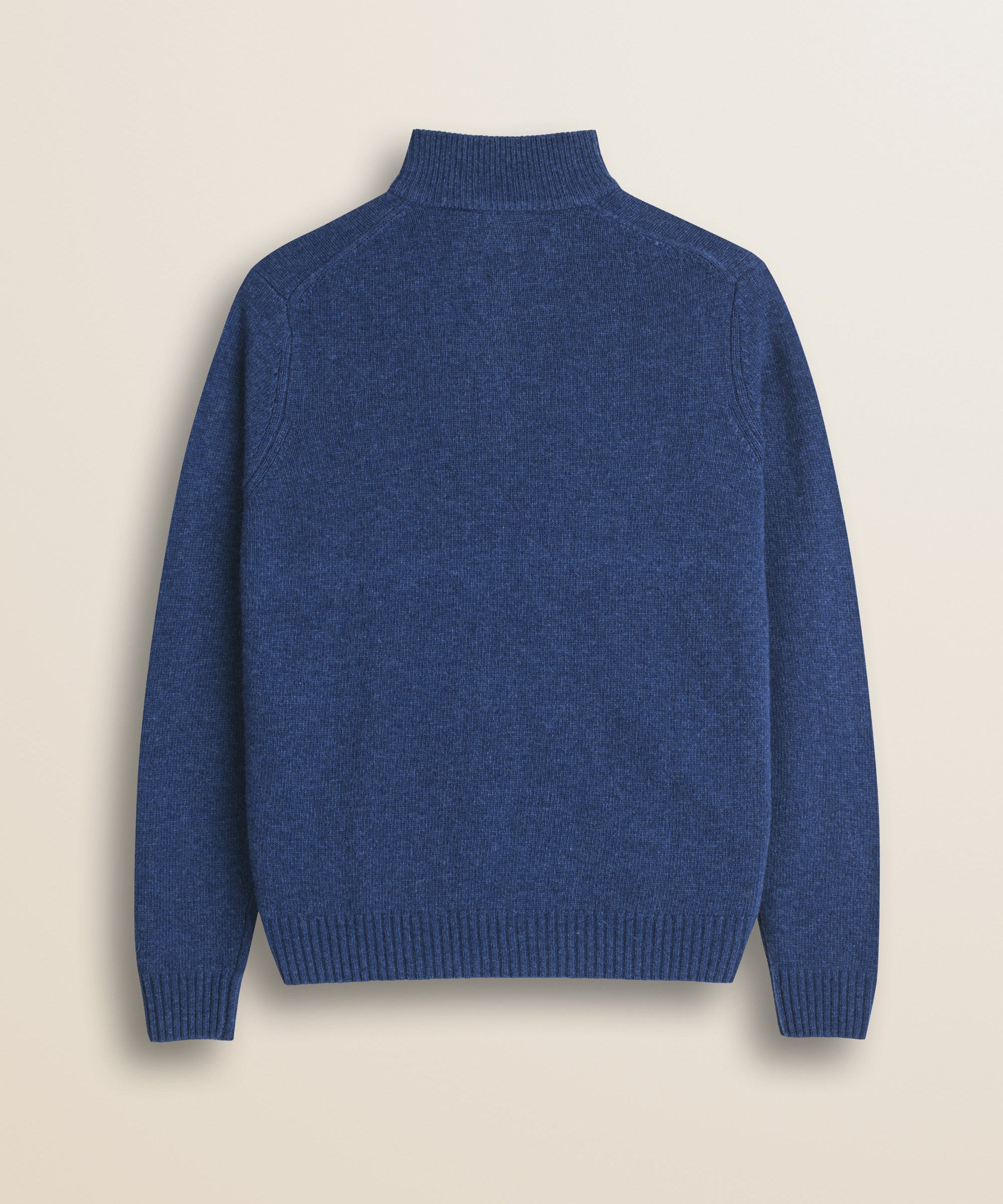 Maglione Mezza Zip in Lambswool  retro - Medium Blue